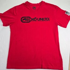 Ecko Unltd. V-Neck T-Shirt‎ Red Shoulder PatchSince 72 Size L